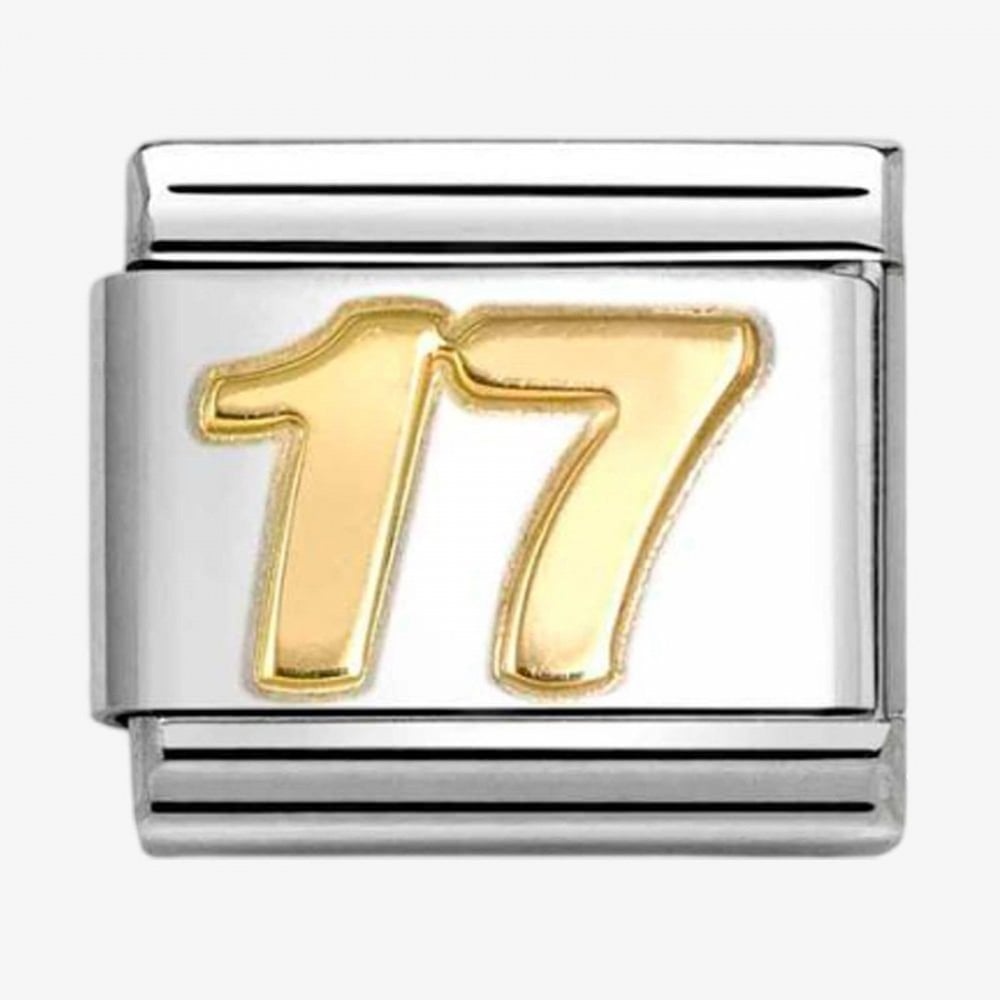 CLASSIC Gold Number 17 Charm