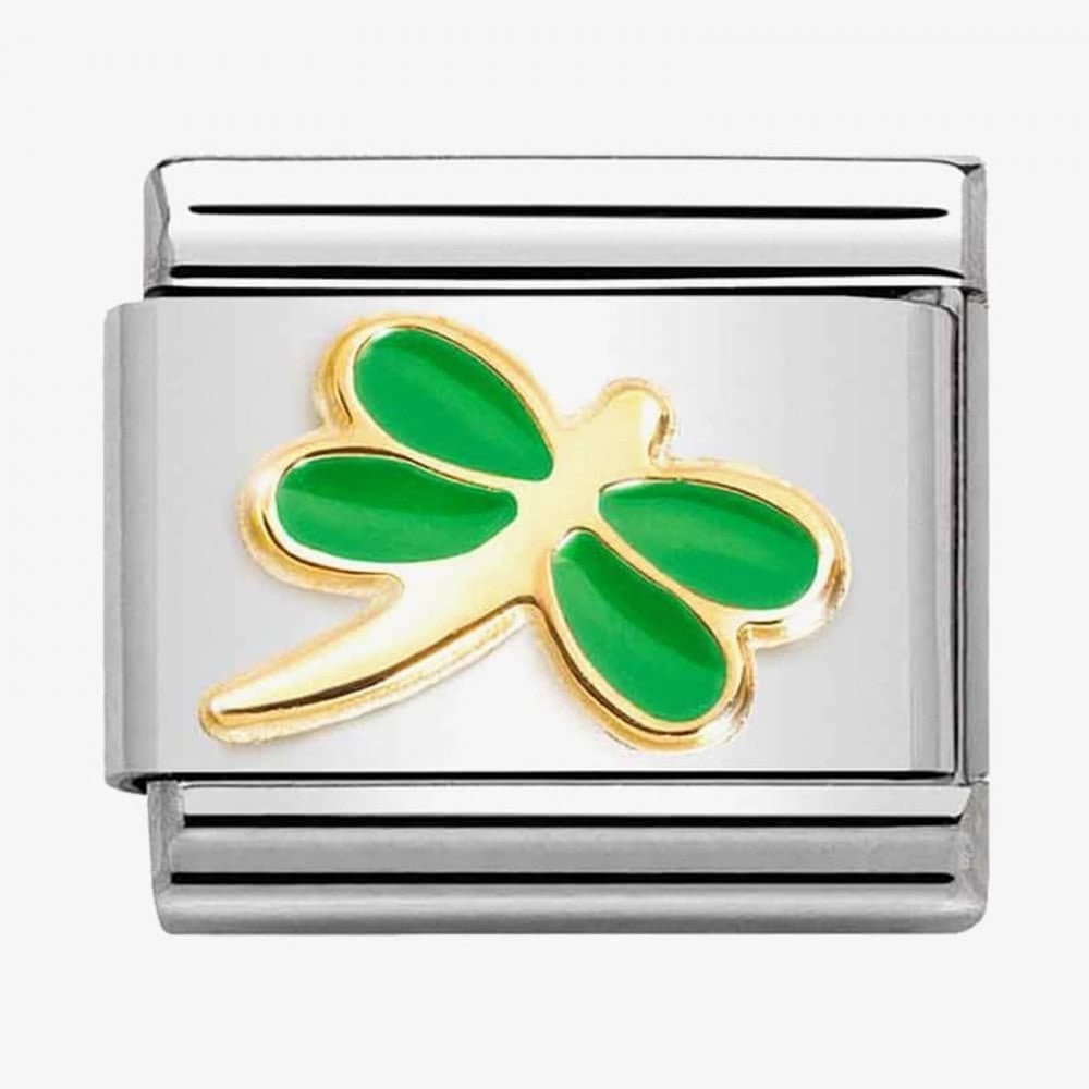 Classic Green Apple Dragonfly Charm