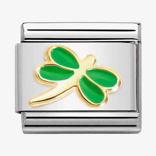 Classic Green Apple Dragonfly Charm