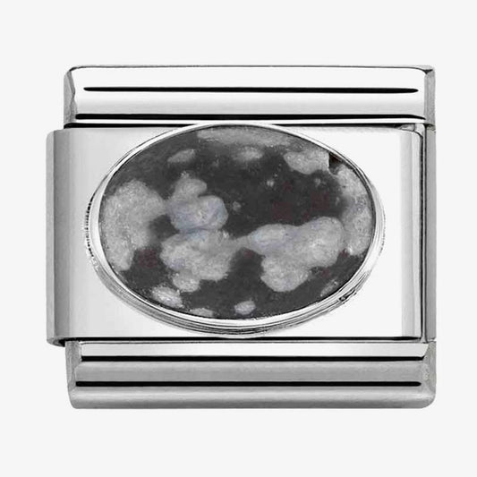 CLASSIC Hard Stones Matte Black Grey Obsidian Stone Charm