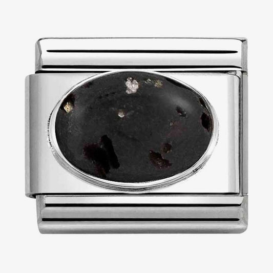 CLASSIC Hard Stones Matte Black Lava Stone Charm