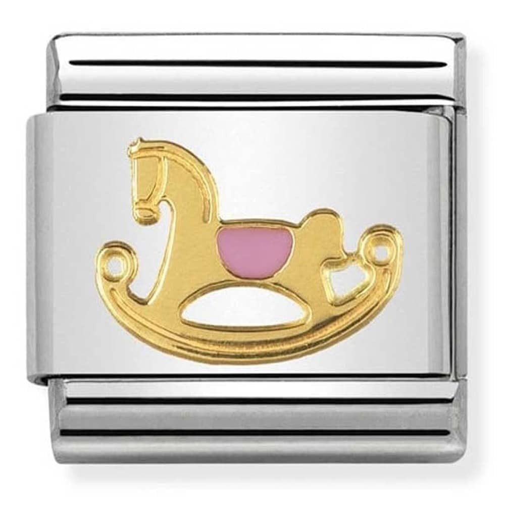 Classic Pink Rocking Horse Charm