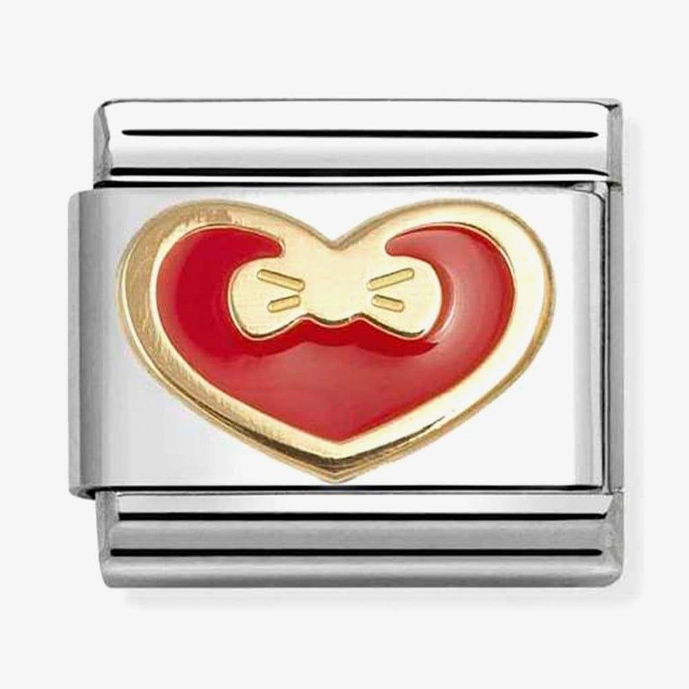 Classic Red Heart With Bow Charm