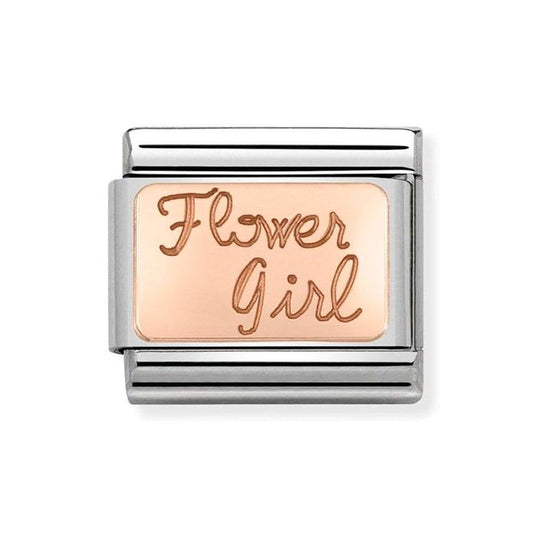 Classic Rose Flower Girl Charm