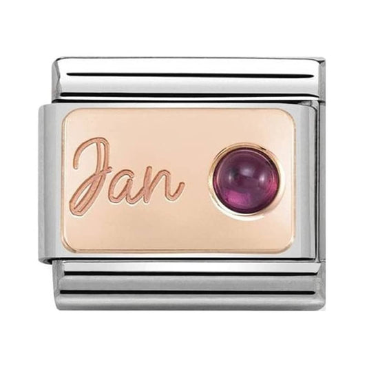 Classic Rose June Garnet Birthstone Link