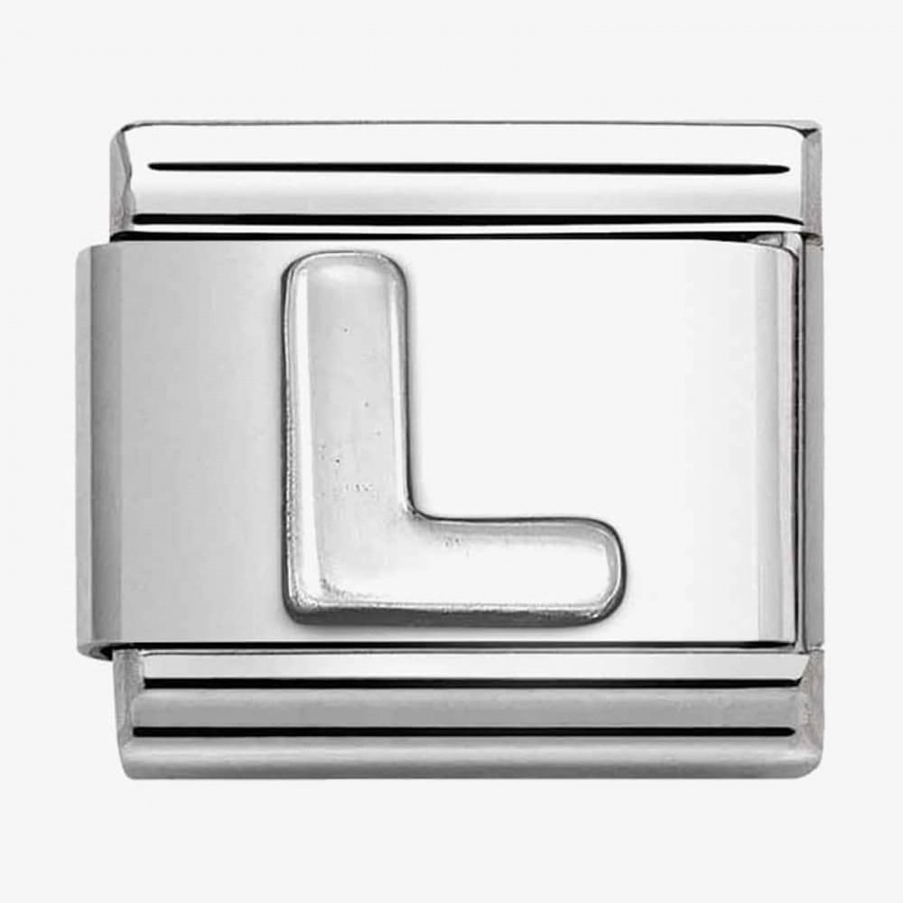 Classic Silver Letter L Charm