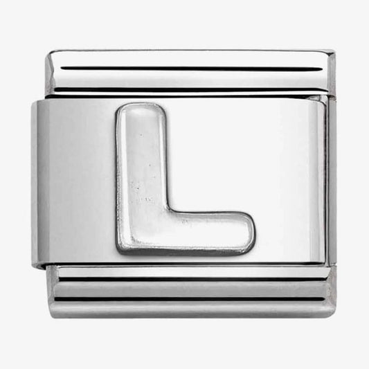 Classic Silver Letter L Charm