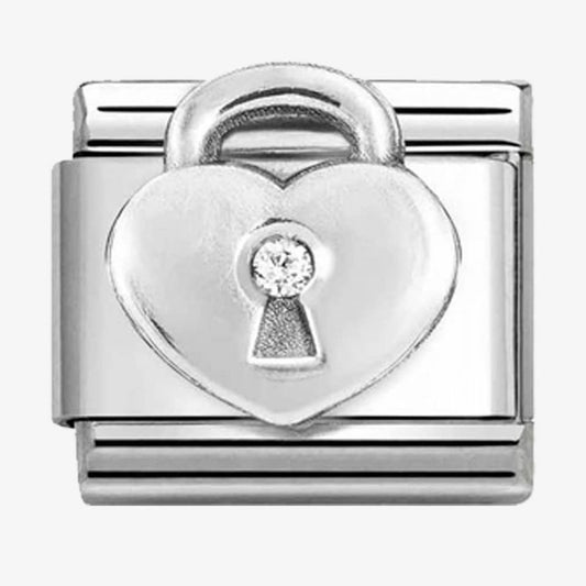 CLASSIC Silvershine Heart Padlock Charm