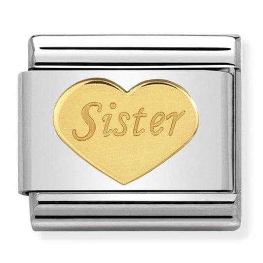 Classic Sister Gold Heart Charm