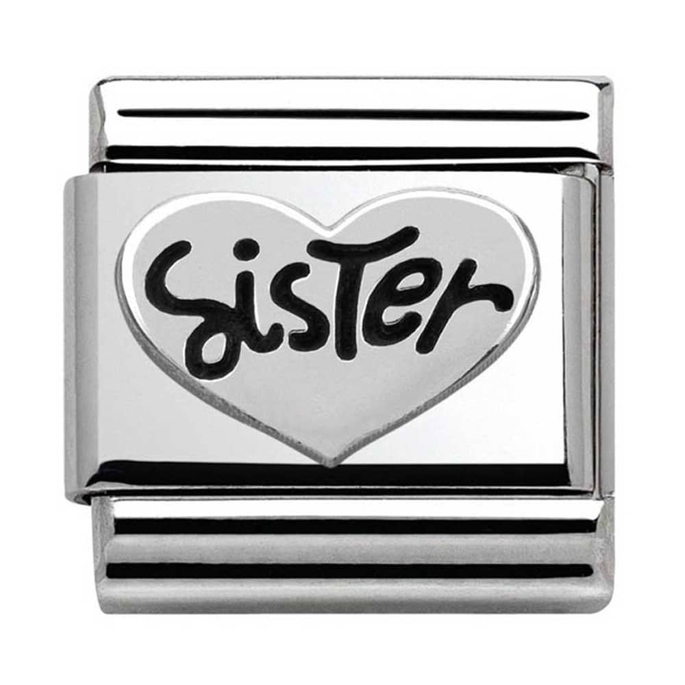 Classic Sister Heart Charm