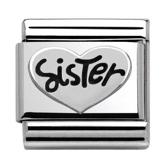 Classic Sister Heart Charm