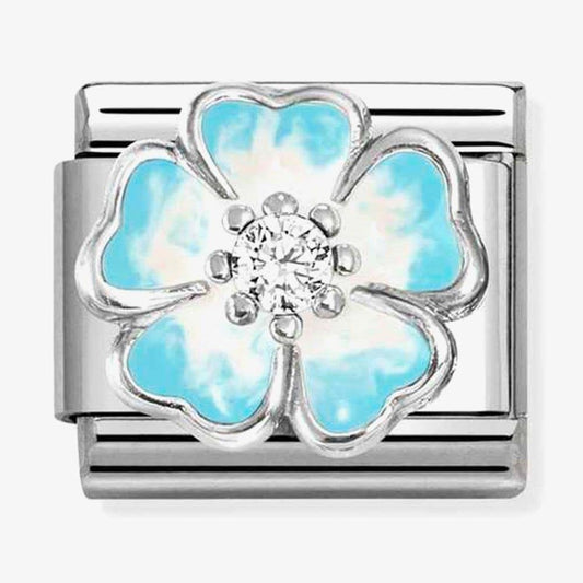Classic SYMBOLS Blue Flower Fade Charm