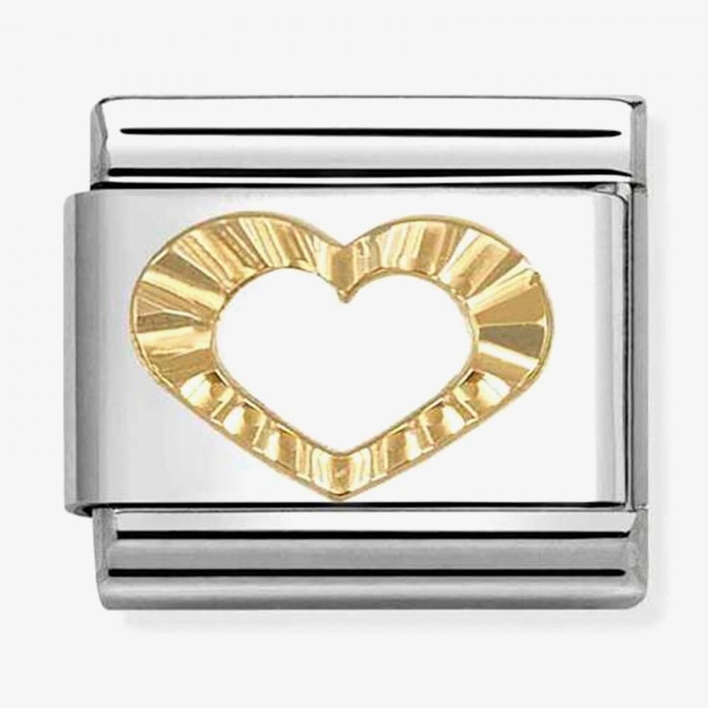 Classic Symbols Diamond Cut Heart Charm