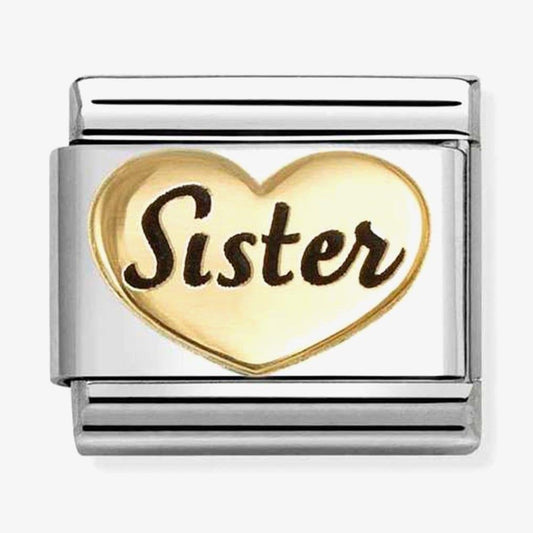 Classic Symbols Sister Heart Charm