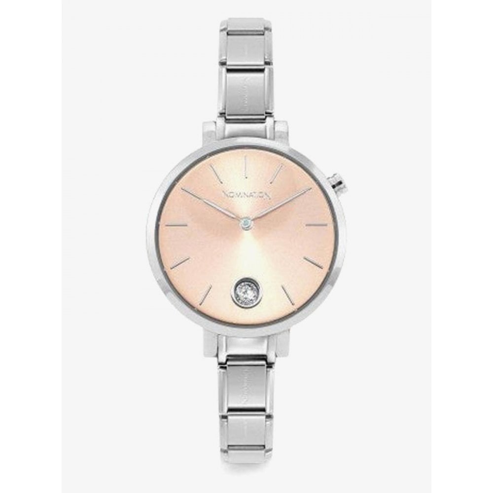Classic Time Paris Rose Sunray & CZ Dial Watch