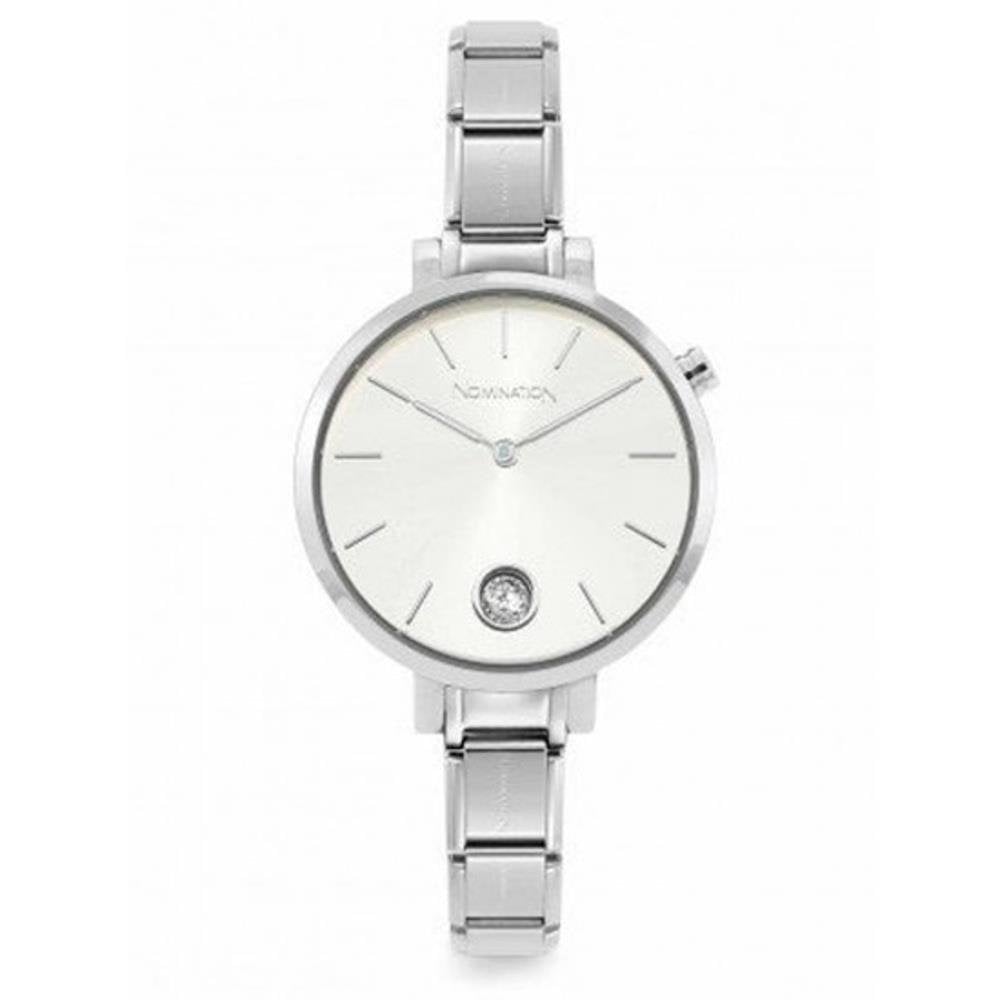 Classic Time Paris Silver Sunray & CZ Dial Watch