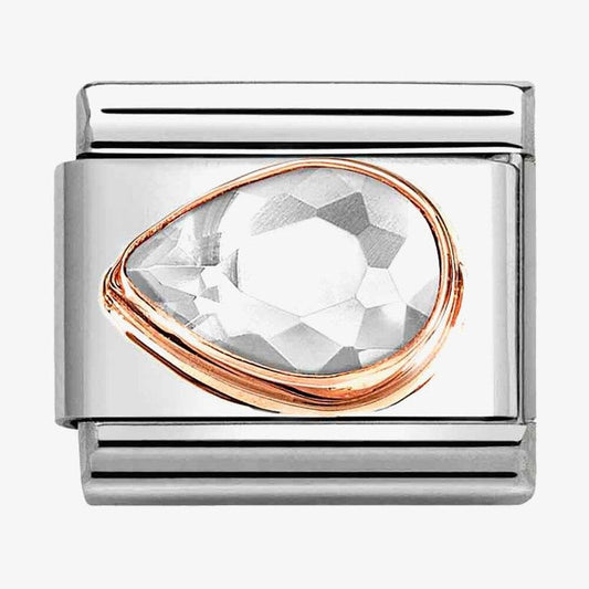 CLASSIC White Cubic Zirconia Left Drop Charm