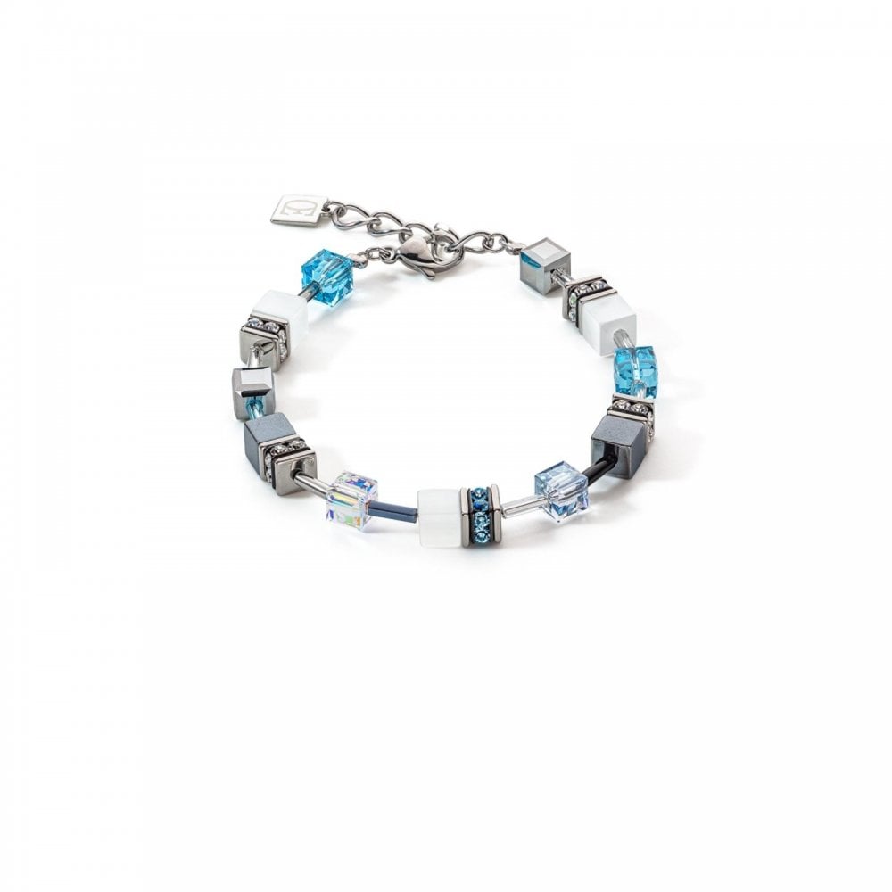 Coeur De Lion Aqua Blue GeoCube Bracelet