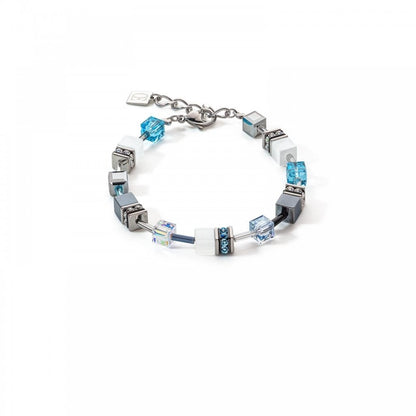 Coeur De Lion Aqua Blue GeoCube Bracelet