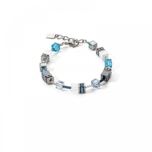 Coeur De Lion Aqua Blue GeoCube Bracelet