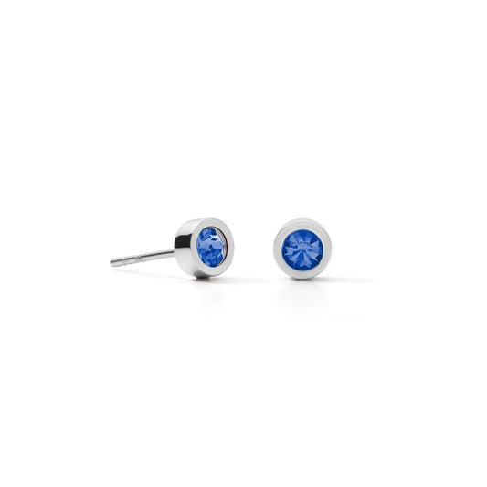 Coeur de Lion Blue Crystal Stud Earrings