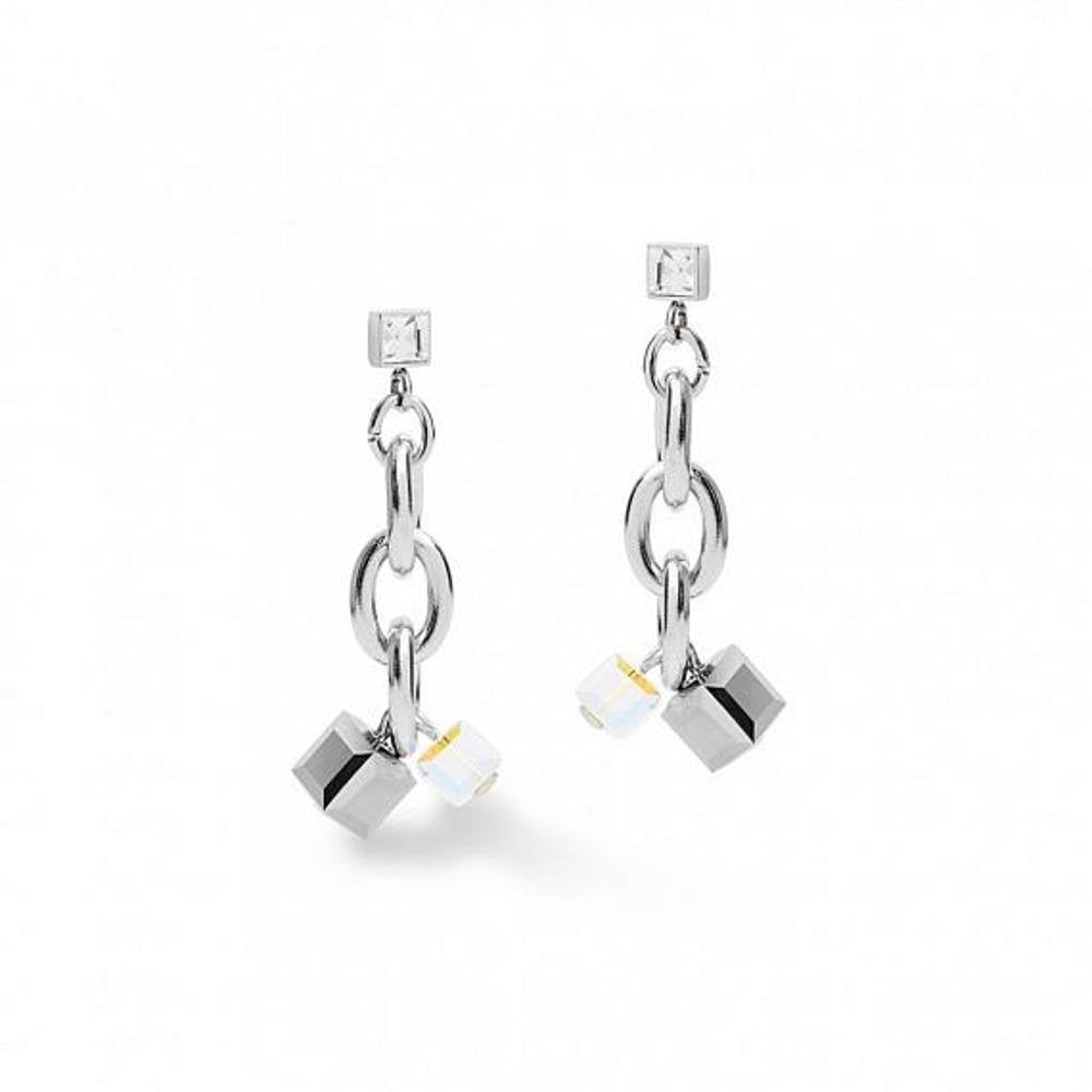 Coeur De Lion Crystal-Silver Earrings