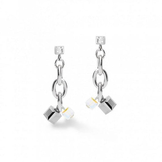 Coeur De Lion Crystal-Silver Earrings