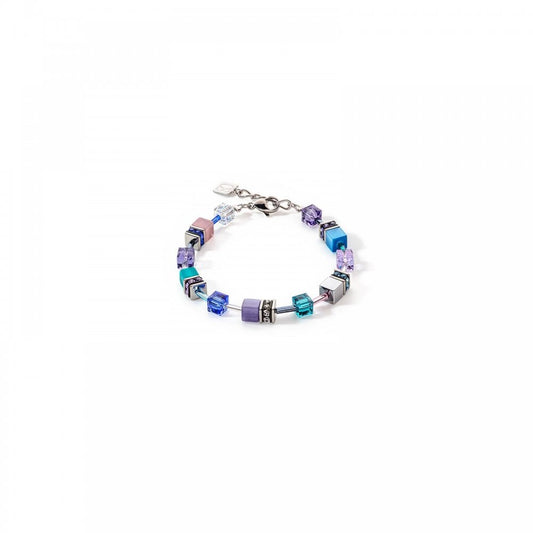 Coeur De Lion GeoCube Aqua and Purple Bracelet
