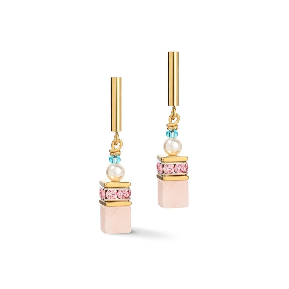 Coeur de Lion GeoCUBE Pastel Pearl Earrings