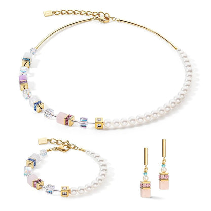 Coeur de Lion GeoCUBE Pastel Pearl Earrings