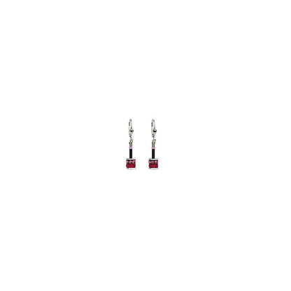 Coeur De Lion GeoCube Red Drop Earrings