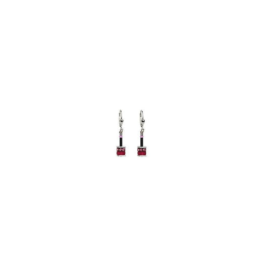 Coeur De Lion GeoCube Red Drop Earrings