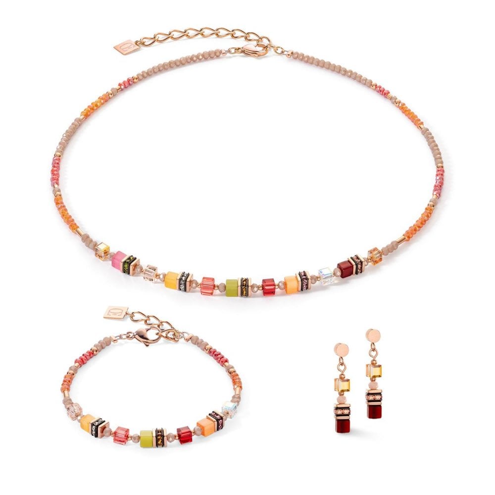Coeur de Lion Indian Summer Cube Earrings