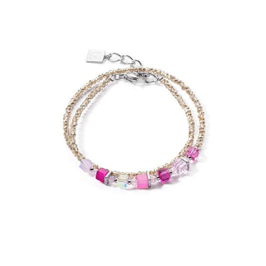 Coeur de Lion Joyful Colour Pink Wrap Bracelet
