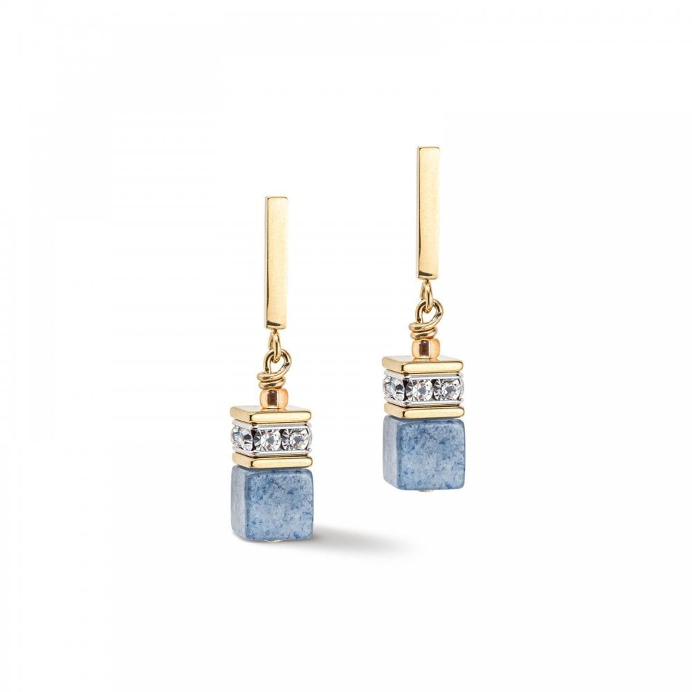 Coeur De Lion Light Blue-Gold Earrings