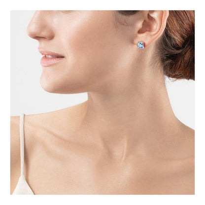Coeur De Lion Light Blue-Silver Stud Earrings