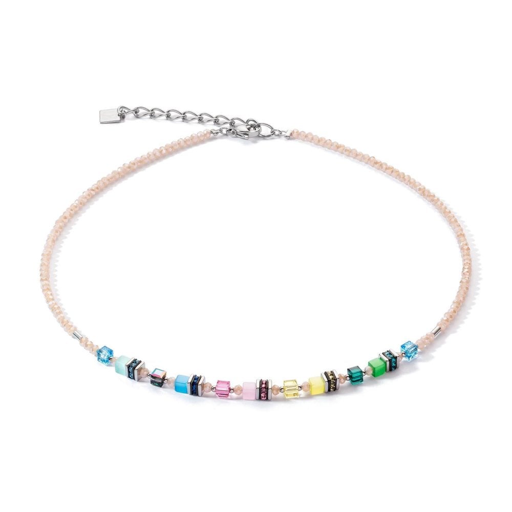 Coeur de Lion Mini Cube Multi Colour Necklace