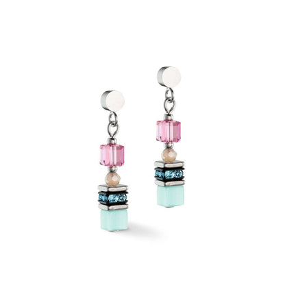 Coeur de Lion Mini Cube Pastel Earrings