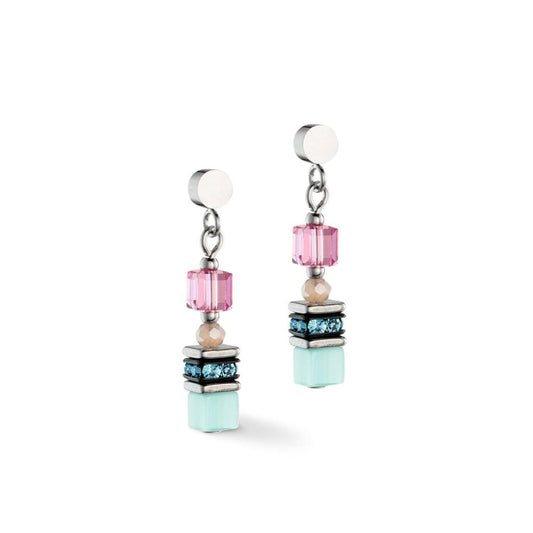 Coeur de Lion Mini Cube Pastel Earrings
