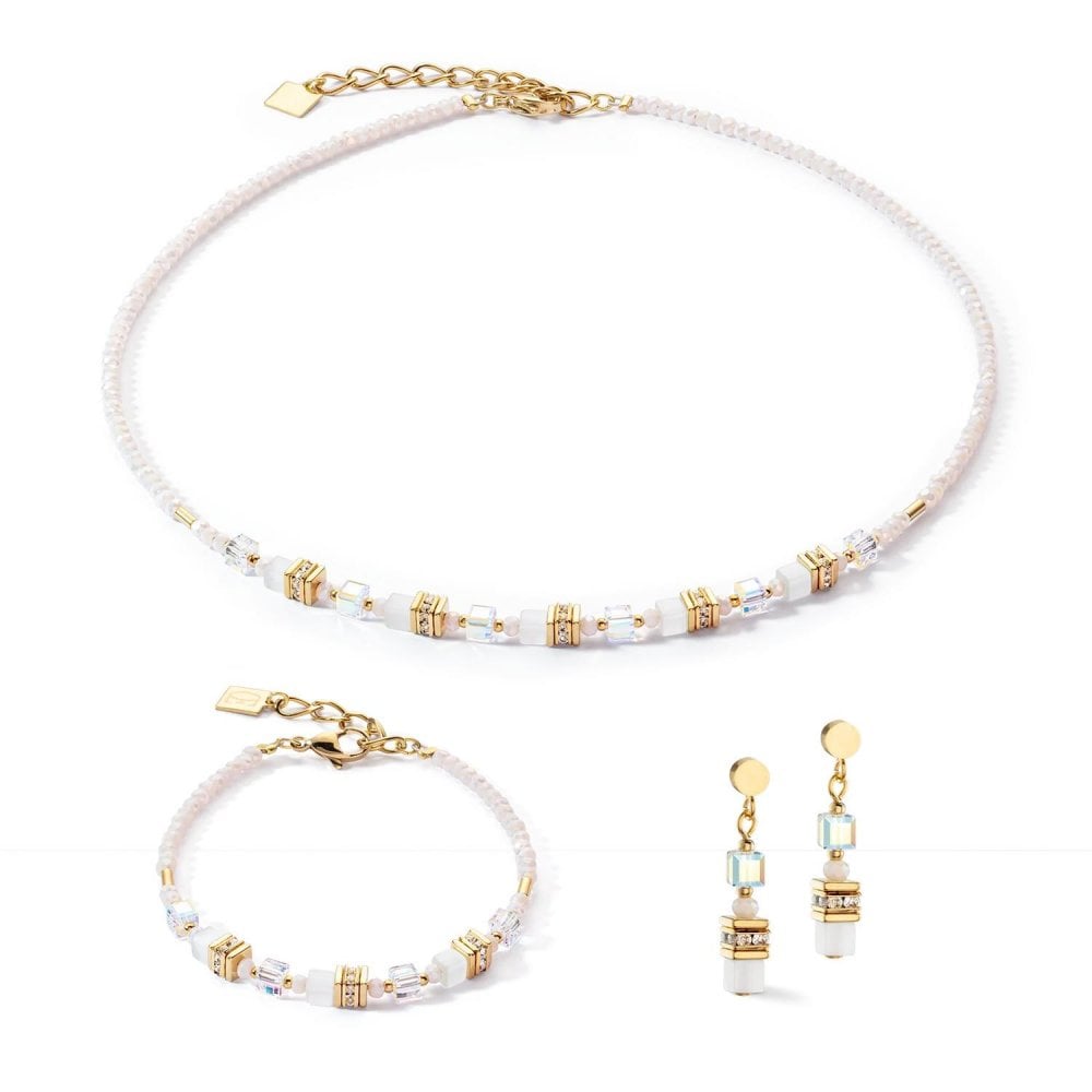 Coeur de Lion Mini Cube White Gold Bracelet