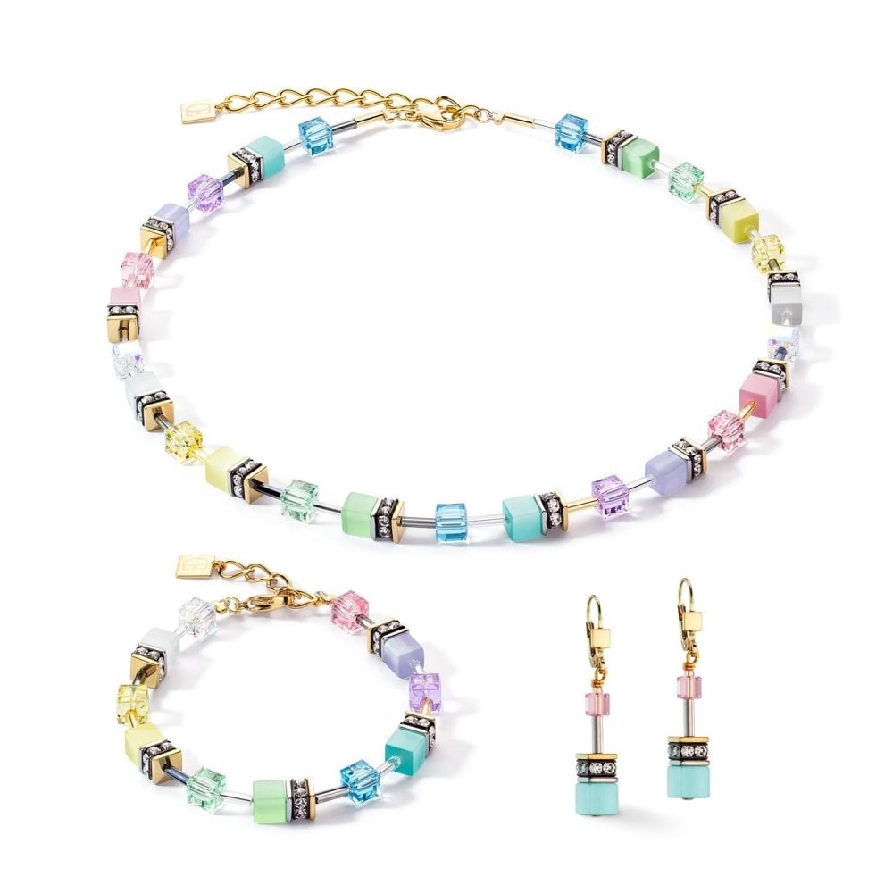 Coeur de Lion Multicolour Pastel GeoCUBE Necklace
