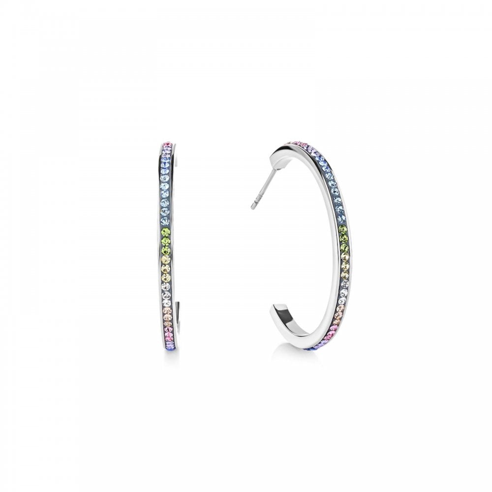 Coeur De Lion Multicolour Pastel Hoop Earrings