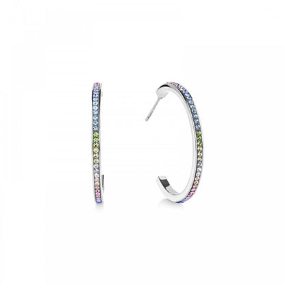 Coeur De Lion Multicolour Pastel Hoop Earrings