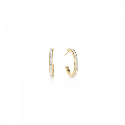 Coeur De Lion Pave Gold Hoop Earrings