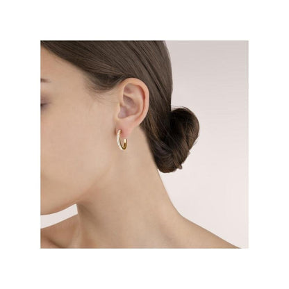Coeur De Lion Pave Gold Hoop Earrings