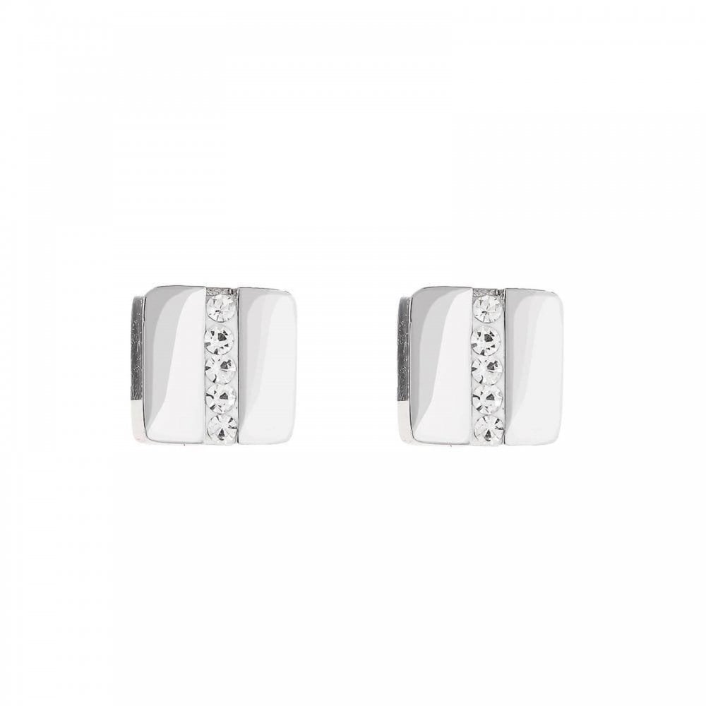Coeur De Lion Square CZ Stud Earrings