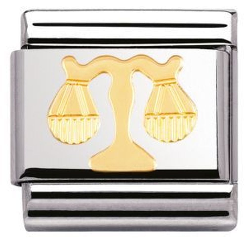 Composable Classic 18ct Gold Libra Zodiac Charm