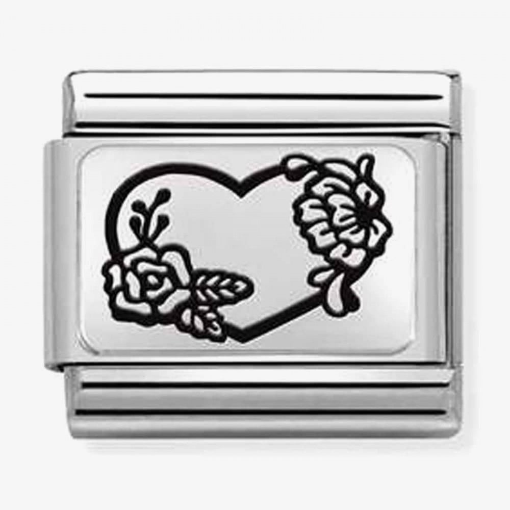 Composable CLASSIC Heart with Rose Charm