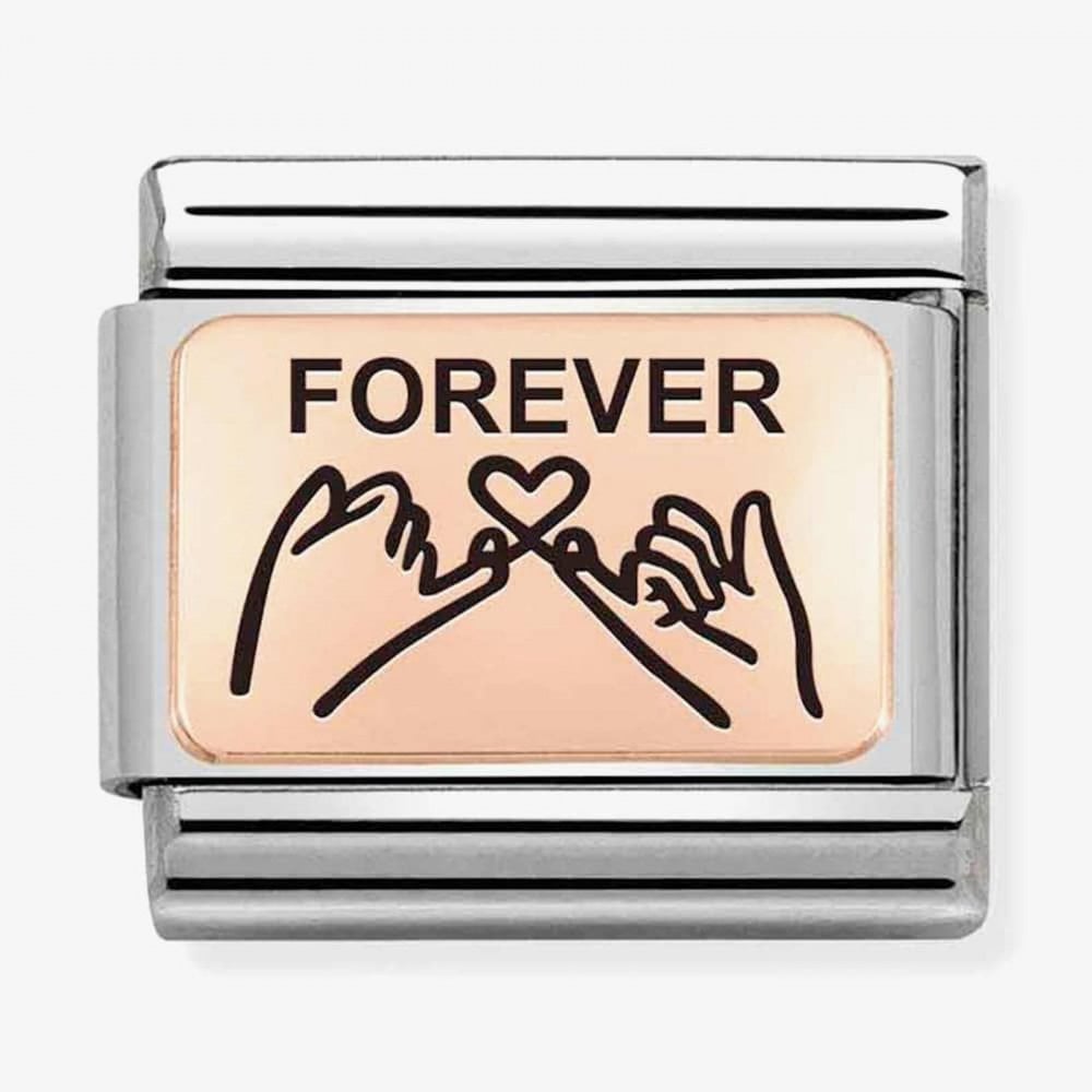 Composable Classic Rose Gold Forever Hands Charm