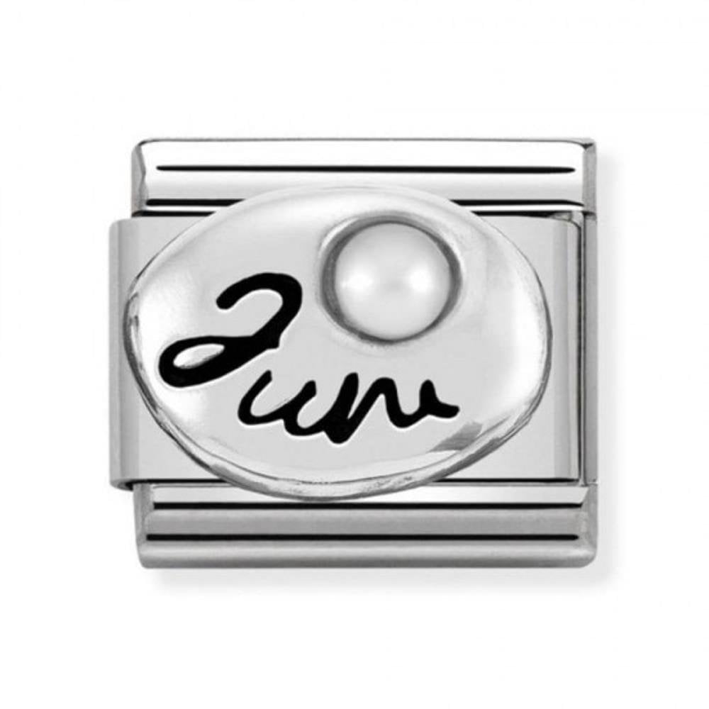 Composable Classic Silver Pearl June Birthstone Charm
